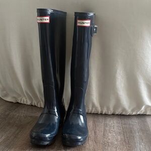Hunter Women's Dark Blue Rain Boots